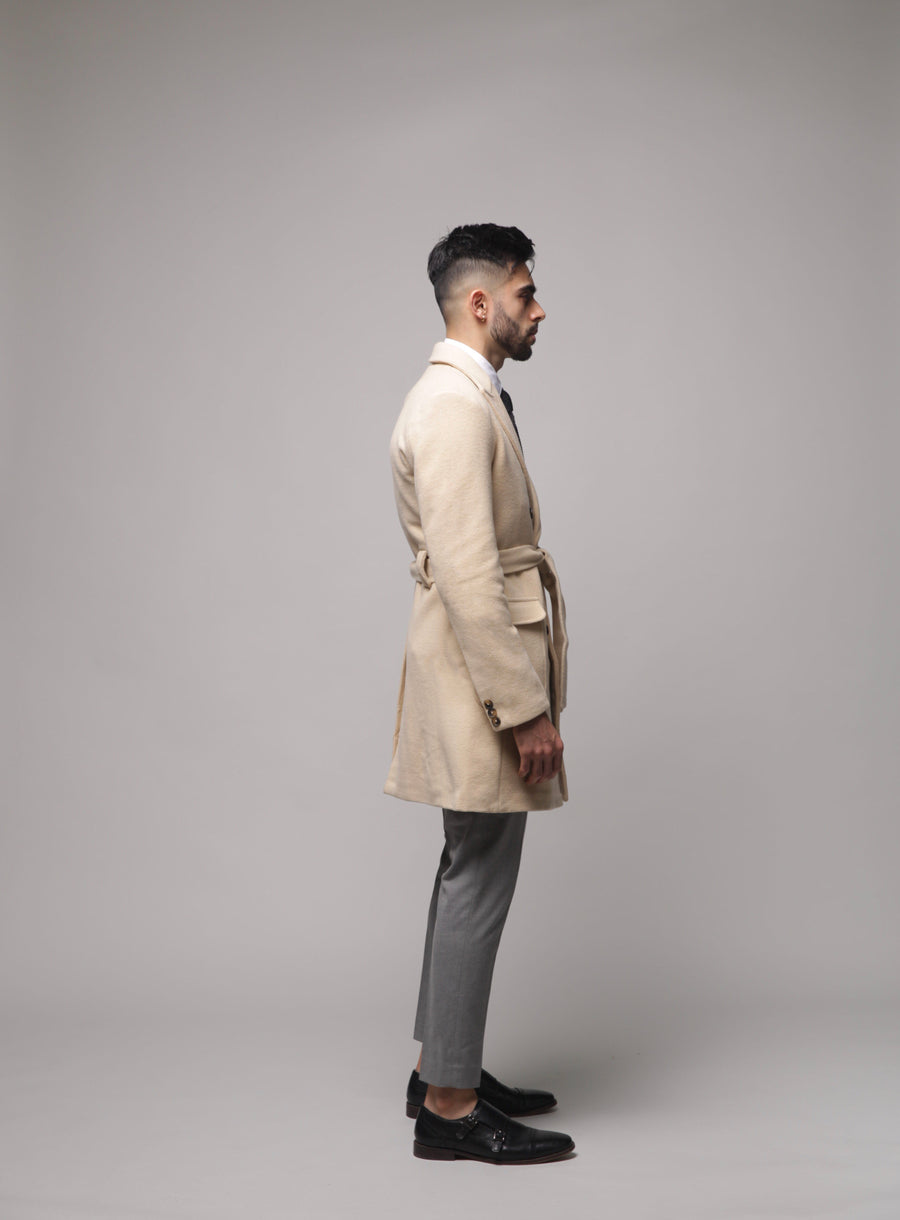 Double Breasted Slim Fit Overcoat (crepe)