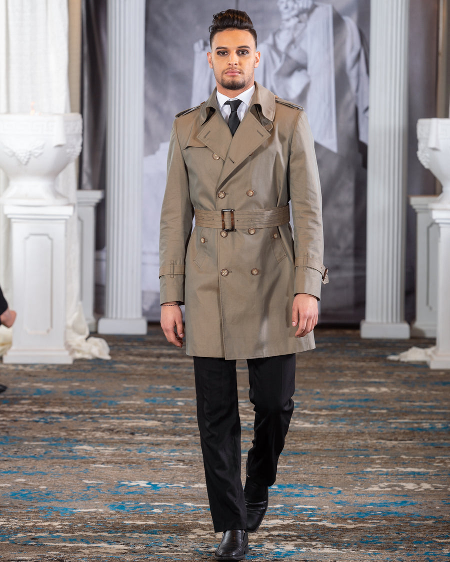 Waterproof Trench Coat (Taupe)