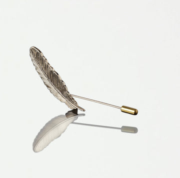 Golden Feather Lapel Pin