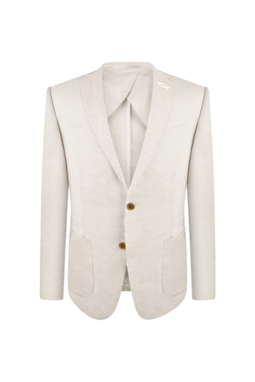 Sand Linen Suit Jacket