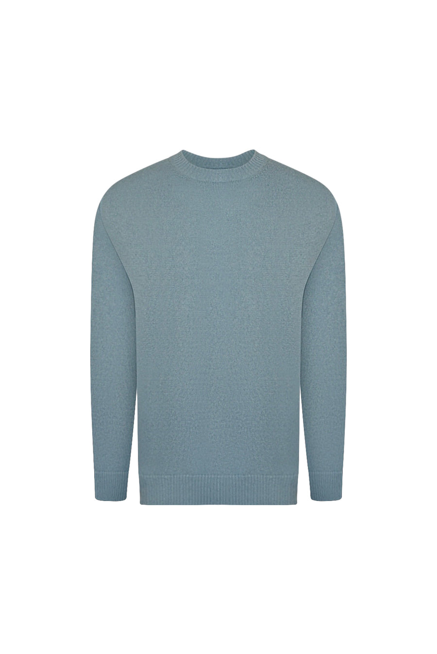 Alpaca Crew Neck Knit Sweater (Aqua Blue)