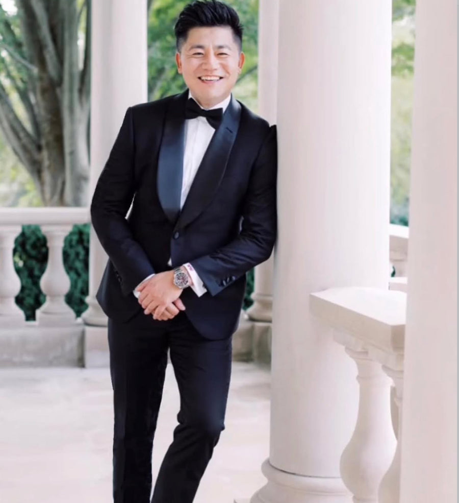 Midnight Black Slim Fit Shawl Tuxedo Jacket (Satin Lapel)