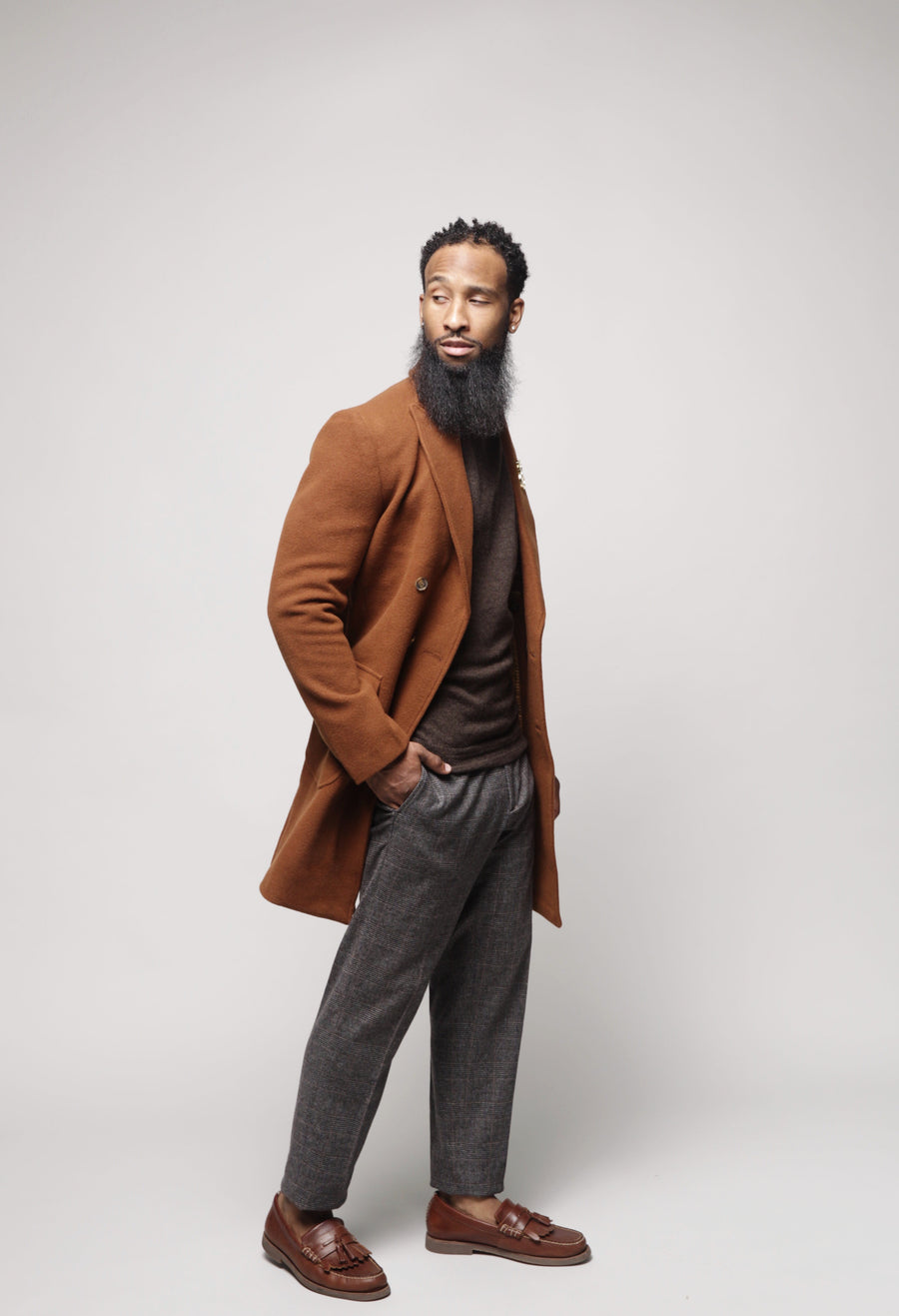 Tailored sales fit overcoat