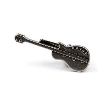 Guitar Tie Clip (brushed silver)
