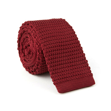 Knit Tie (burgundy)