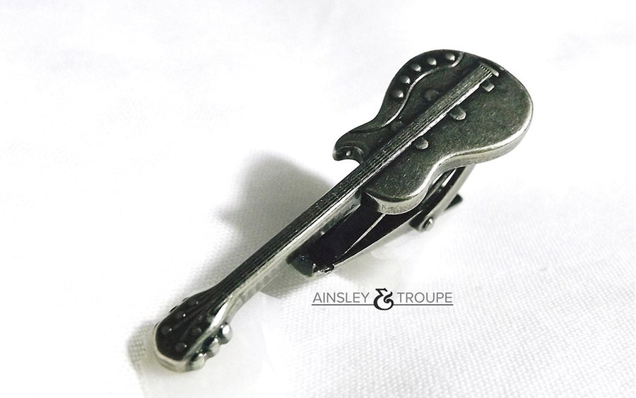 Guitar Tie Clip (brushed silver)
