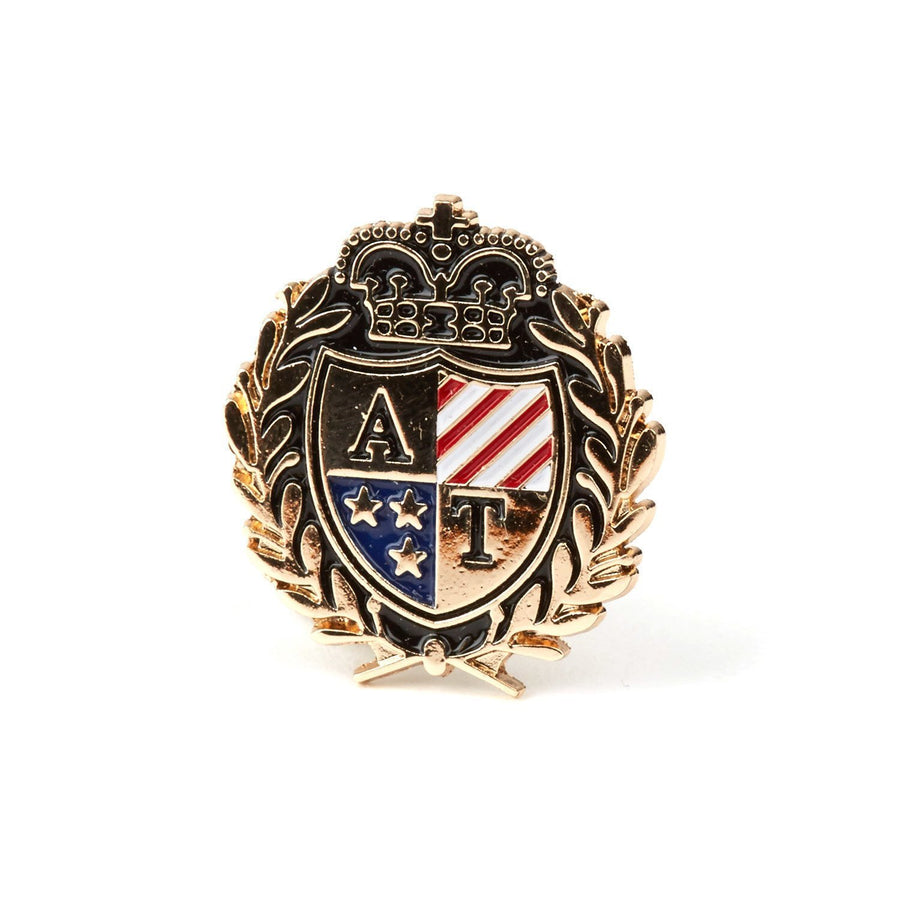 Coat of Arms Lapel Pin (brushed brass)