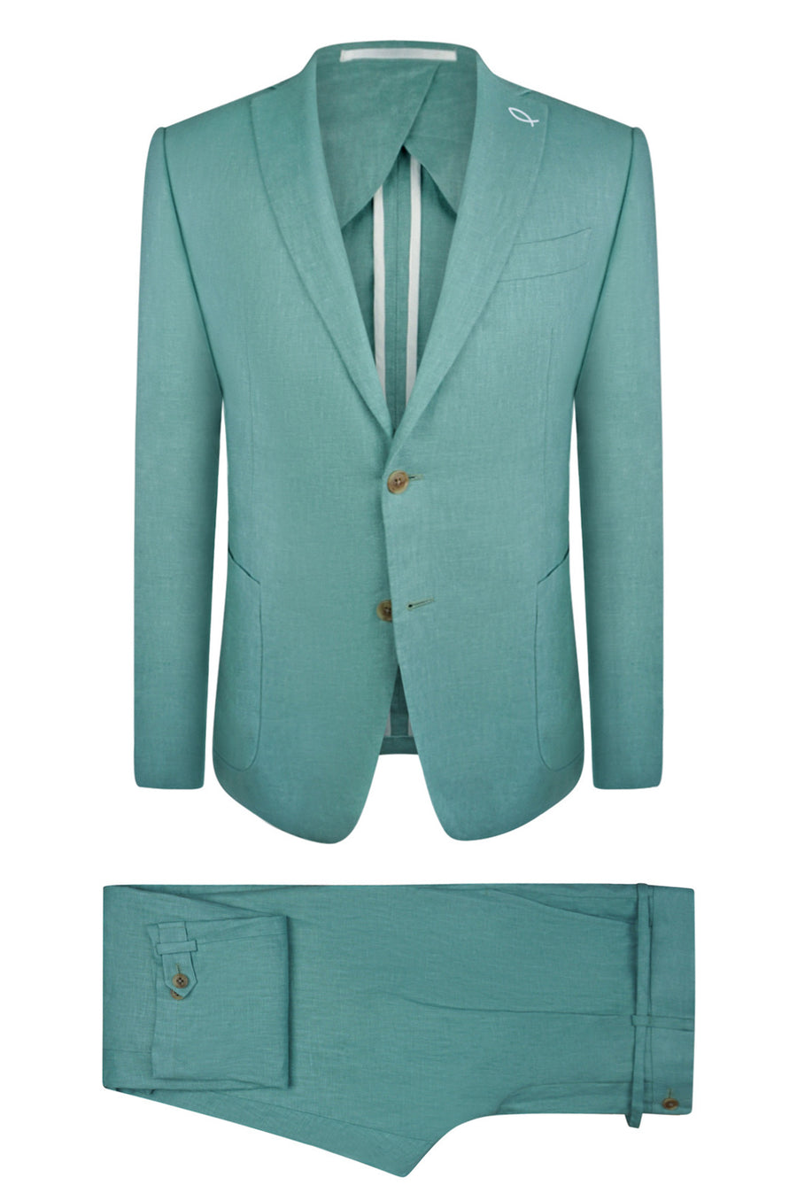 Seafoam Linen Suit Jacket