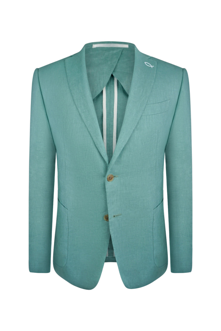 Seafoam Linen Suit Jacket