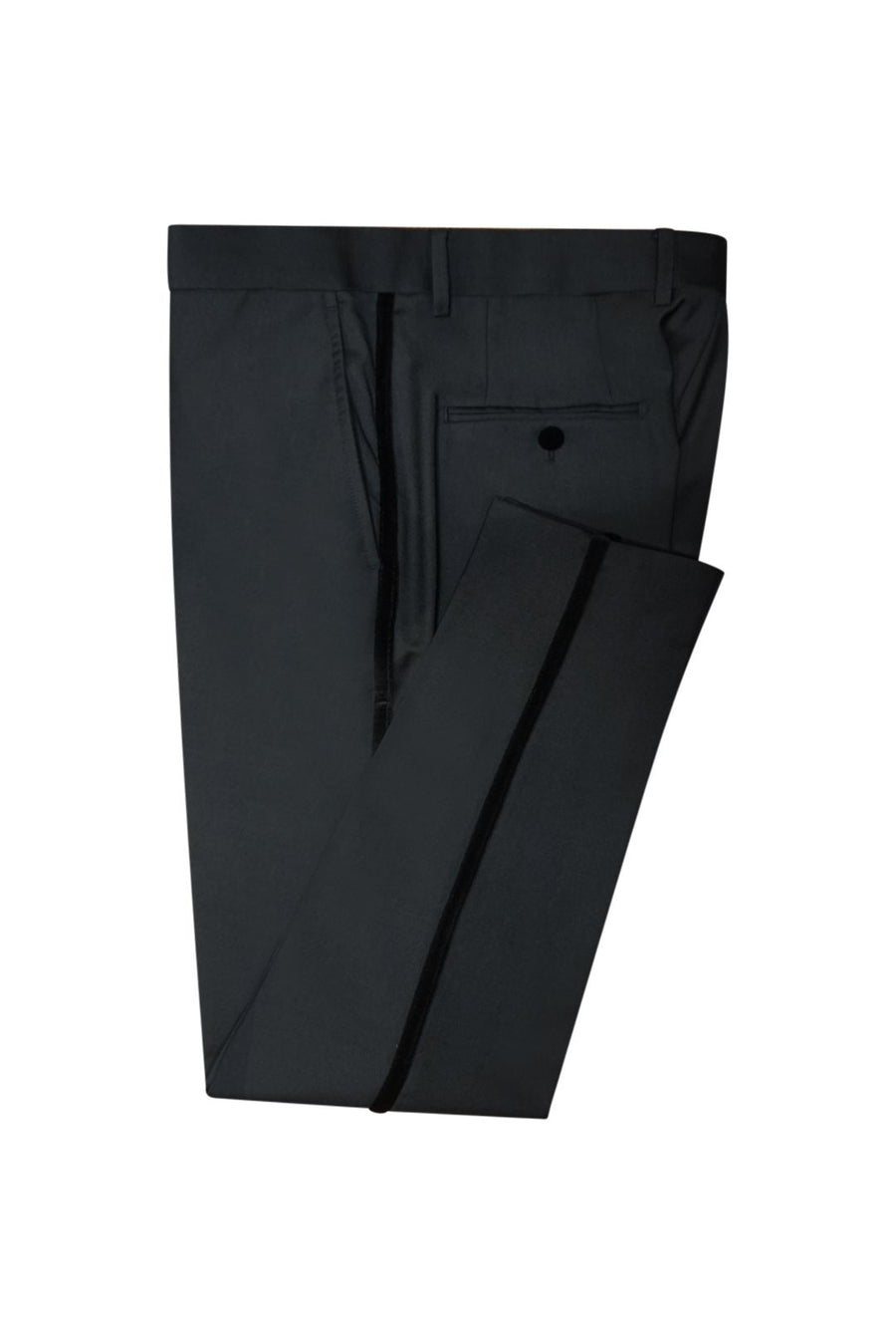 Midnight Black Slim Fit Tuxedo Pant (Velvet Stripe) – Ainsley & Troupe, LLC